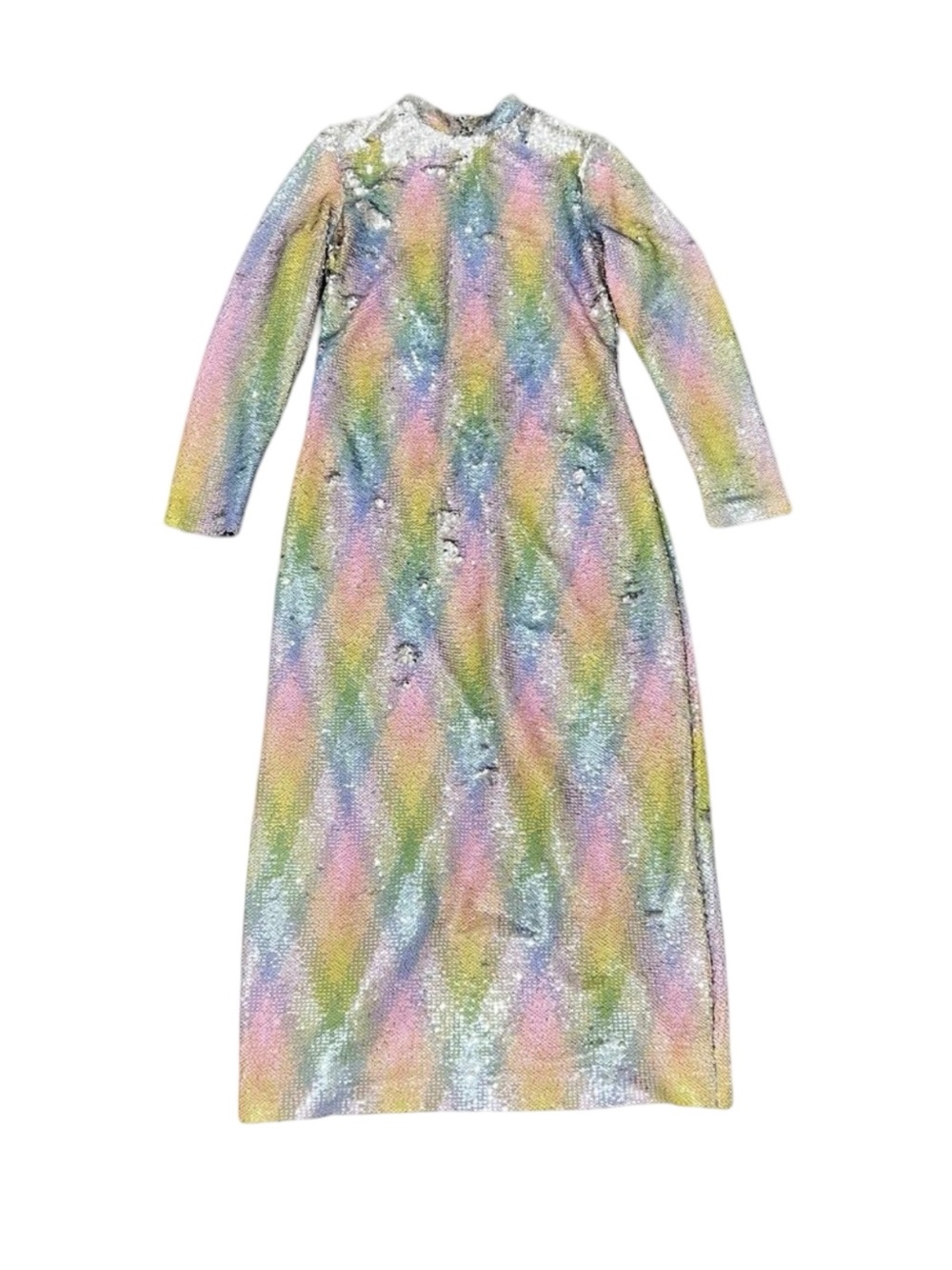 Women’s SFERA Collection Multicolor Sequin Maxi Dress Y2K